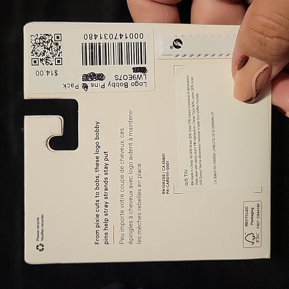 Lululemon logo bobby pins - Picture 2 of 2